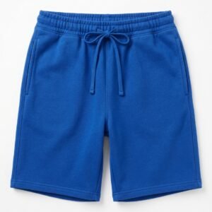 Royal Blue Fleece Shorts with elastic waistband and drawstrings