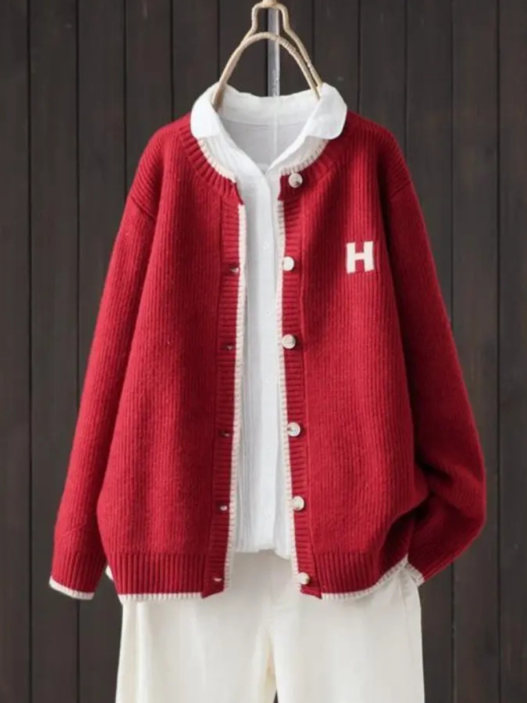 Harlow | Varsity Knit Cardigan
