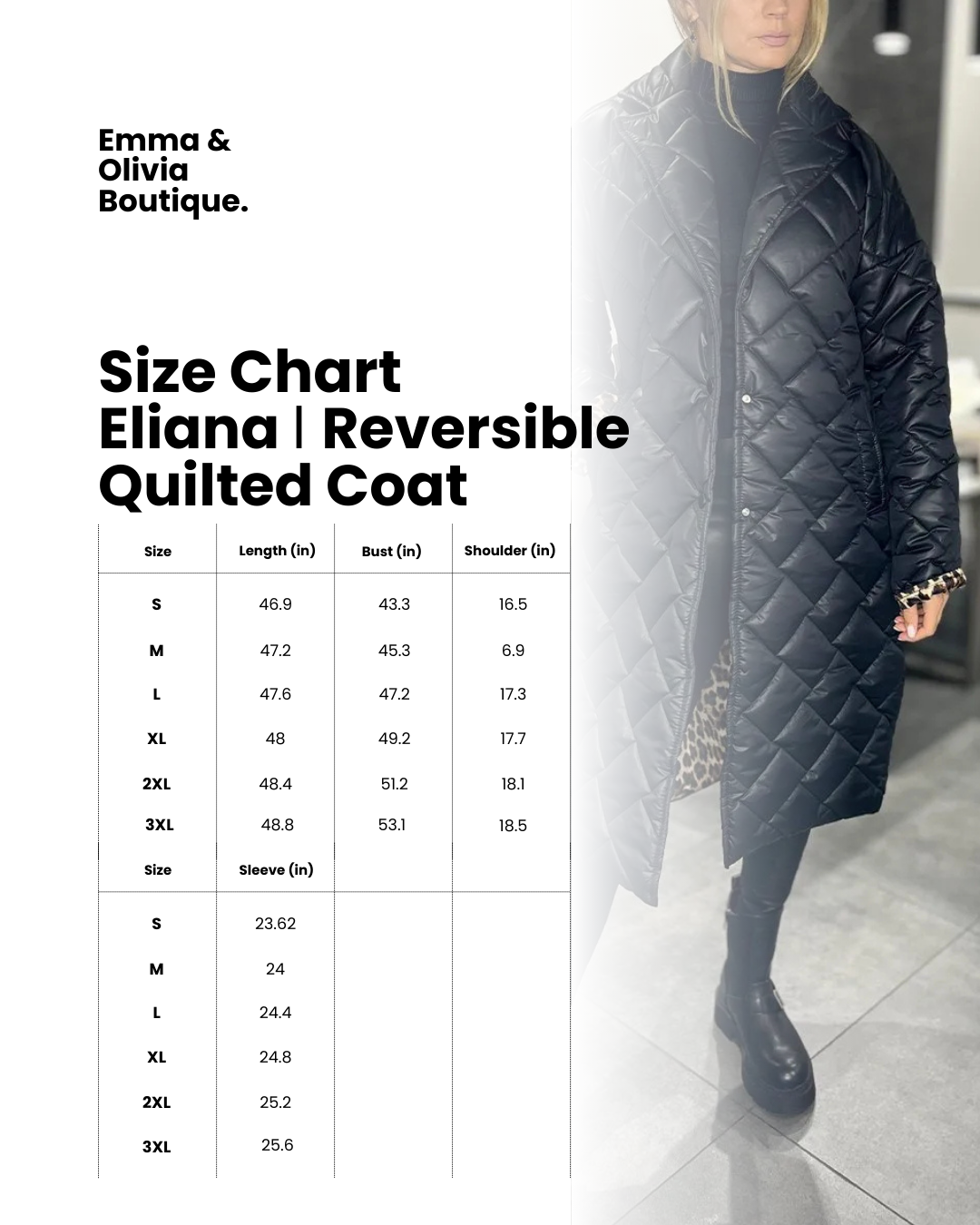 Eliana | Reversible Quilted Coat - Image 10