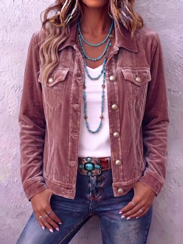 Amandria | Vintage Wash Button Jacket